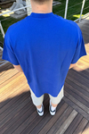 CB International Nakışlı Mavi Oversize Tshirt T1053