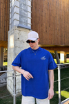 CB International Nakışlı Mavi Oversize Tshirt T1053