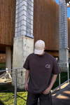 CB Nakışlı Kahve Oversize Tshirt T1045