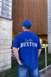 CB Nakışlı Mavi Oversize Tshirt T1044