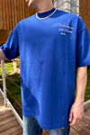 CB Soho Baskılı Mavi Oversize Tshirt T1028