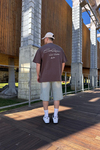 CB Soho Nakışlı Kahve Oversize Tshirt T1042