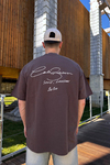 CB Soho Nakışlı Kahve Oversize Tshirt T1042
