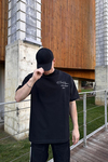 CB Soho Nakışlı Siyah Oversize Tshirt T1043