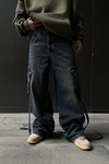 Cep Detay Bol Paça Baggy Jean Pantolon P836