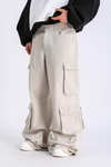 Cep Detay Krem Baggy Jean Pantolon P1061