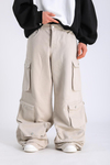Cep Detay Krem Baggy Jean Pantolon P1061