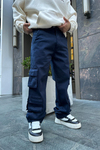 Çift Cepli Lacivert Kargo Pantolon P799