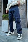 Çift Cepli Lacivert Kargo Pantolon P799
