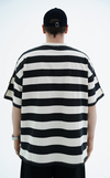 Çizgili Kemik Oversize Tshirt JC01 25Y66