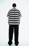 Çizgili Kemik Oversize Tshirt JC01 25Y66