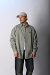 Çizgili Yeşil Poplin Oversize Gömlek G139