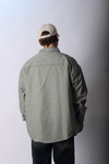 Çizgili Yeşil Poplin Oversize Gömlek G139