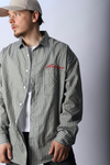 Çizgili Yeşil Poplin Oversize Gömlek G139