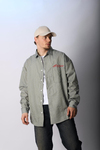 Çizgili Yeşil Poplin Oversize Gömlek G139