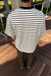 Çizgili Zr Oversize Tshirt T1081