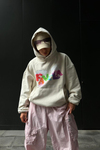 Cloudy Fav Krem Oversize Sweatshirt SW1048