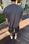 Coll Baskılı Füme Oversize Tshirt T1184