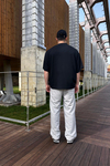 Coll Baskılı Siyah Oversize Tshirt T1036