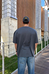Coll Broken Baskılı Füme Oversize Tshirt T1186