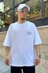 Coll İndividual Baskılı Beyaz Oversize Tshirt T795