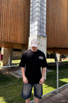 Cort Baskılı Siyah Oversize Tshirt  T1132