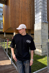 Cort Baskılı Siyah Oversize Tshirt  T1132