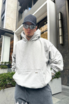 Couture Açık Gri Basic Oversize Sweatshirt SW889