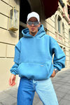 Couture Açık Mavi Basic Oversize Sweatshirt SW898