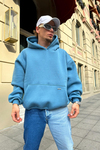 Couture Açık Mavi Basic Oversize Sweatshirt SW898