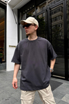 Couture Basic Koyu Gri Oversize Tshirt T712