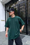 Couture Basic Zümrüt Yeşili Oversize Tshirt T703