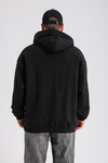 Couture Zımba Detay Siyah Oversize Sweatshirt SW1164