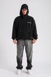 Couture Zımba Detay Siyah Oversize Sweatshirt SW1164
