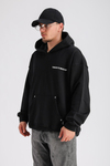 Couture Zımba Detay Siyah Oversize Sweatshirt SW1164