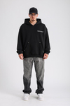 Couture Zımba Detay Siyah Oversize Sweatshirt SW1164