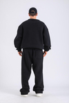 D Nakışlı Siyah Oversize Sweatshirt SW1321