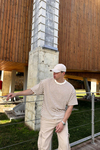 Dad Kahve Çizgili İnce Kumaş Oversize Tshirt  T1142