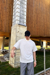 Dad Mavi Çizgili İnce Kumaş Oversize Tshirt  T1140