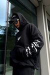 Dennis Baskılı Siyah Oversize Sweatshirt SW1026