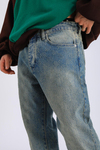 Desenli Eskitme Jean Pantolon P1059