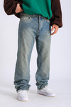 Desenli Eskitme Jean Pantolon P1059