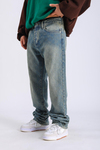 Desenli Eskitme Jean Pantolon P1059