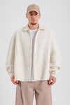Desenli Oversize Triko Kumaş Gömlek SW1207