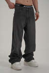 Dikiş Detay Gri Acid Wash Jean Pantolon CT01 6643