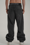 Dikiş Detay Gri Acid Wash Jean Pantolon CT01 6643