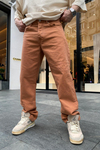 Dikiş Detay Oranj Jean Pantolon P657