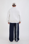 Dsh Nakışlı Krem Polo Yaka Oversize Sweatshirt SW1339