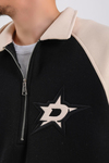 Dsh Siyah Fermuar Polo Yaka Oversize Sweatshirt SW1190
