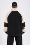 Dsh Siyah Fermuar Polo Yaka Oversize Sweatshirt SW1190